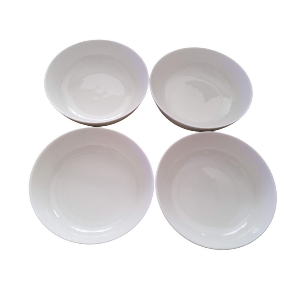Mikasa Ciera Swirl Bone China 8" Pasta Bowl Translucent Ivory Set Country Set 4 - Picture 7 of 9